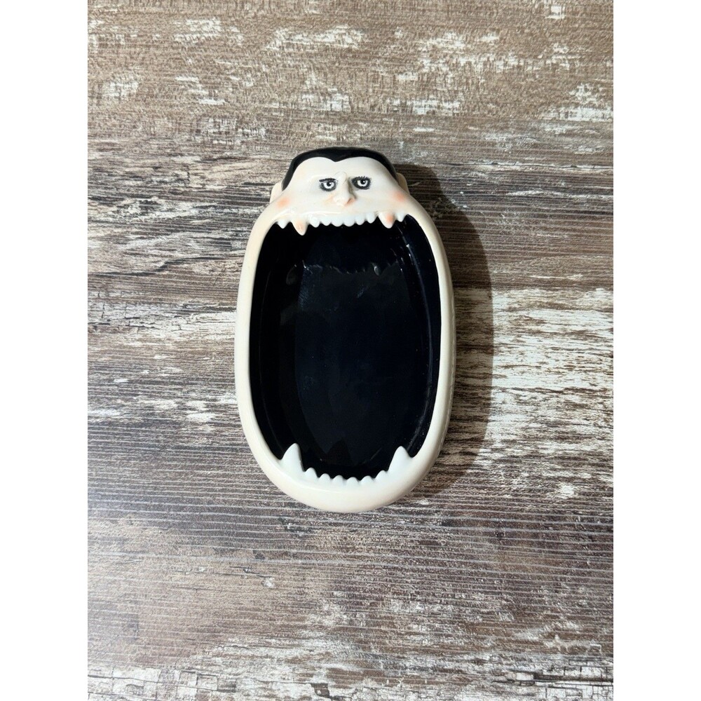 RARE 2008 Department 56 Halloween Vampire Dish Dracula 6" Big Mouth Candy Soap